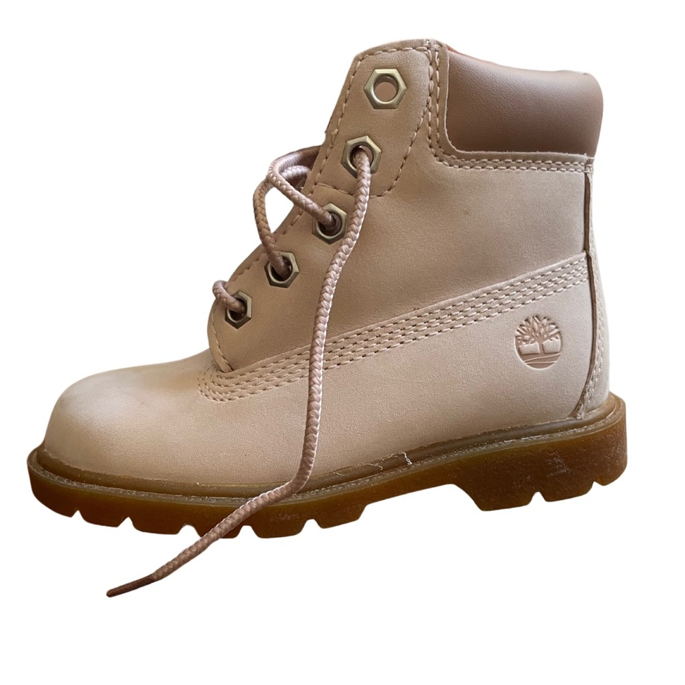 Timberland Toddler Girls Light Pink Nubuck Boots | Waterproof | Size 8 | NWT